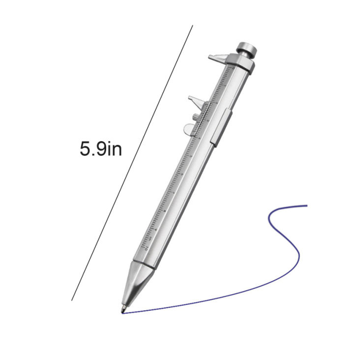 ปากกาลูกลื่นอเนกประสงค์-caliper-type-ballpoint-pen-0-100-caliper-creative-plastic-vernier-caliper-ballpoint-pen