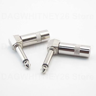 1/4 Inch 6.35mm L-shape Jack Right Angle Male Mono Plug Connector For Guitar Audio U26