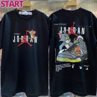 START เสื้อยืดแขนสั้น Off White Jordan