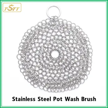 Metal Pot Scrubber Stainless Steel Scourer for Pan Cleaning - China  Stainless Steel Scrubber and Dish Scourer price