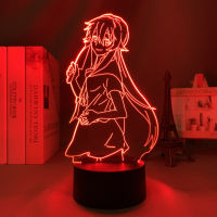 Manga Future Diary Yuno Gasai Led Lamp for Child Bedroom Decor Night Light Birthday Gift Room Table Anime 3d Light Future Diary