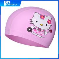 High Quality Bathing Caps Waterproof Swim Caps Pu Coated Soft On Sale Swimming Hat For Children Kids Cute Ear Protector Durable Swim Caps