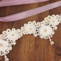 TRiXY S403 Elegant Flowers Wedding Belt Rhinestone Beaded Waistband Bridal Belt Bridal Sashes Wedding Dress Accessories