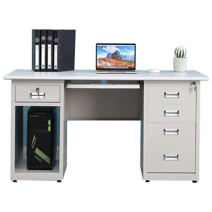 Steel Office Table Iron Sheet Computer Desk Desk with Lock and Drawer