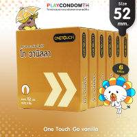 ถุงยางอนามัย 52 วันทัช โก สมาร์ท วานิลลา ถุงยาง One Touch Go Vanilla ผิวเรียบ (6 กล่อง)