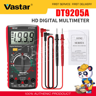 Vastar มัลติมิเตอร์ DT9205A,เครื่องมือทดสอบไฟฟ้าหน้าจอดิจิทัลแม่นยำสูงอัจฉริยะ