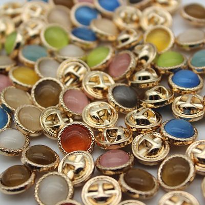 10pcs 11.5mm Fashion Round Metal Buttons for Shirt Sewing Accessories Decorative Buttons for Clothing Color Dress Small Buttons
