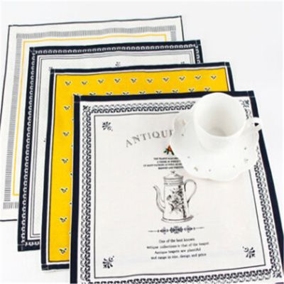 ✙❃ New 4 Patterns New Classical Europe Fabric Art Table Napkin Cotton Linen Cloth Table Napkin Home Hotel Table Decoration