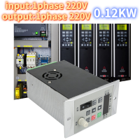 120W 220V ตัวแปลงความถี่เฟสเดียว VFD อินเวอร์เตอร์ไมโครมอเตอร์ควบคุมความเร็วมอเตอร์