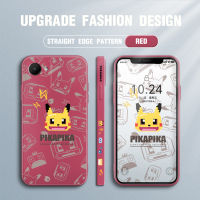 GGK เคสสำหรับ Realme C30S ลายการ์ตูนโมเสค Pikachu Pokémon เคสโทรศัพท์ดีไซน์ปลอกซิลิโคนน้ำลายขอบสี่เหลี่ยมเคสกล้องคลุมทั้งหมด