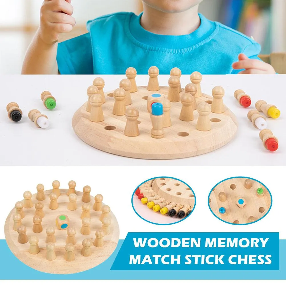 Kids Wooden Memory Match Stick Chess Fun Color Game Board Puzzles  Educational ToyCognitive Ability Learning Toys for Children | Lazada PH