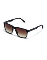 HAWKERS Sunglasses for Men and Women - PEAK METAL Black Smoky Brown. UV400 protection. Official Product designed in Spain