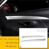 Toyota Vios Accessories Car Interior Trim Cover Inner Door Bowl Frame Steering Wheel Trim Auto Part ABS Material Silver Trims for 2014 2015 2016 2017 2018 Model