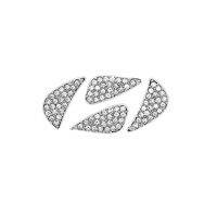 【car parts】โลโก้พวงมาลัยรถยนต์ Rhinestone สติ๊กเกอร์ตกแต่งรูปลอกอุปกรณ์ตกแต่งภายในรถยนต์สำหรับ Toyota Hyundai Honda Mazda Volvo Lexus