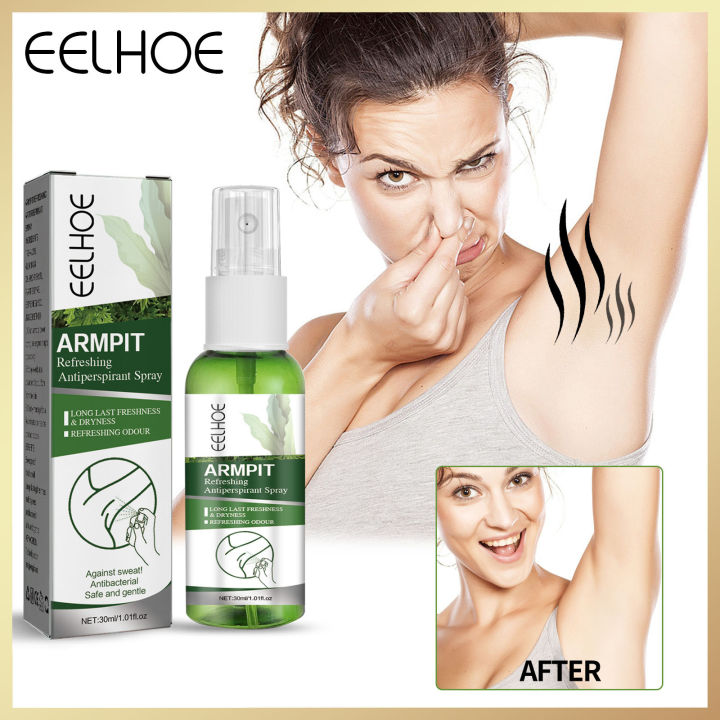 Eelhoe Armpit Refreshing Antiperspirant Spray Body Odor Sweat Deodorant Spray Lasting Body
