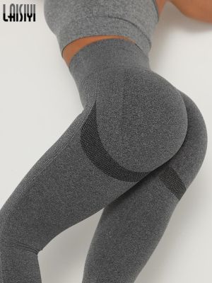 【CC】 Seamless Leggings Tights Waist Elastic Push Up Leggins Workout Pants Female Gym