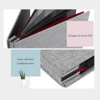 Simple ปลอกหมอนผ้าลินิน DIY อัลบั้มกาวสมุดภาพ Handmade งานฝีมือสร้างสรรค์ 20 Scrapbook หน้า - INTL