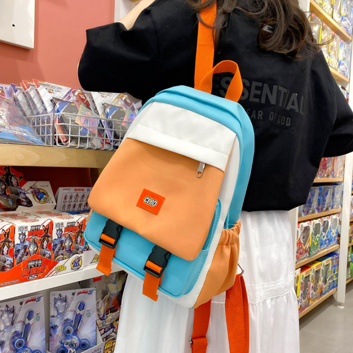 กระเป๋าเป้สะพายหลังขนาดเล็ก-baolongxin-สไตล์-ins-ผู้หญิงสีตัดกันแบบญี่ปุ่นกระเป๋านักเรียนสำหรับการเดินทางอ่อน