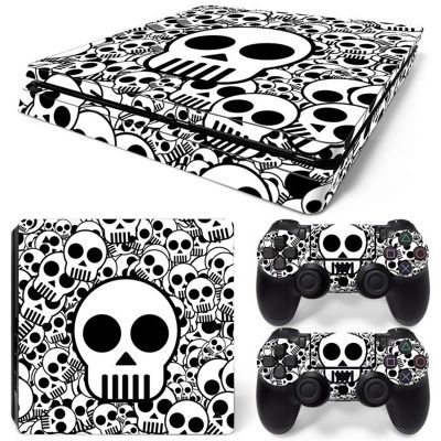 ☋♕❁ SKULL 0152 PS4 Slim Skin Sticker Decal Cover for ps4 slim Console and 2 Controllers skin Vinyl slim sticker Decal