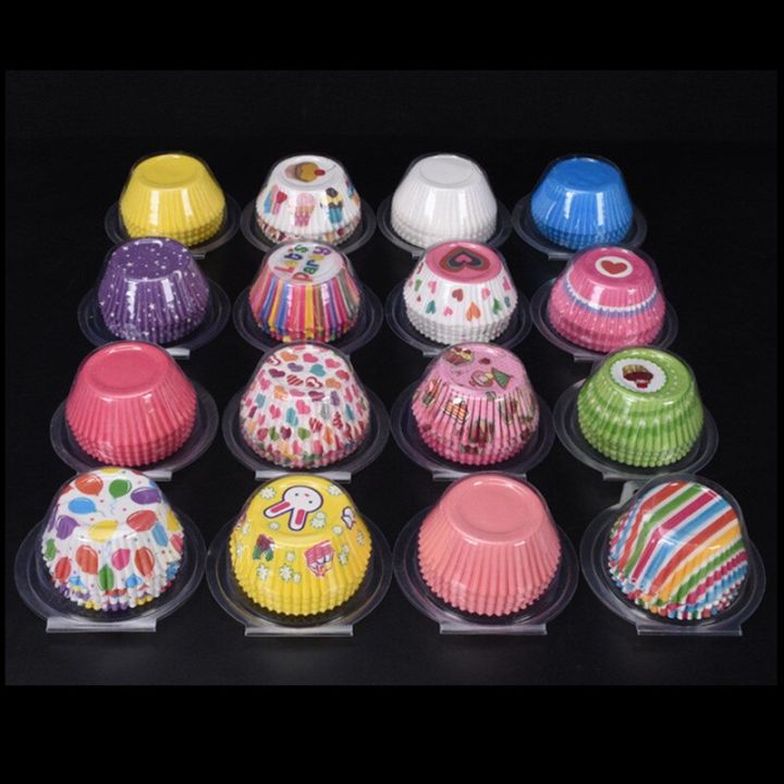 100pcs-boxed-baking-printing-oil-proof-cake-cups-egg-yolk-biscuit-cookie-trays-cupcake-muffin-cases-home-party-decor