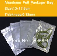 200pcs 10*17.5cm Clear Aluminum Foil Zipper Plastic bag Ziplock Plastic bag Aluminum Plastic Bag Food Storage Dispensers