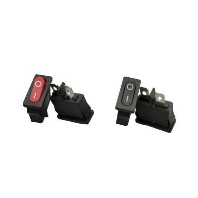 5Pcs 10x22mm KCD1-110 Black Super Thin Rocker Switch NO/OFF 2 Pin Small Instrument Power Switch