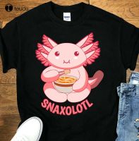 New Sweet Greedy Snaxolotl. Cute Axolotl Unisex T-Shirt Graphic Tshirts For Cotton Tee Xs-5Xl Unisex Fashion Funny Tshirt