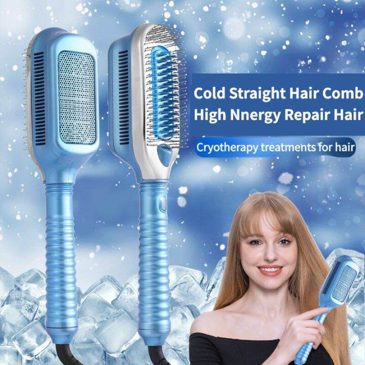 Professional Cold Air Comb Ice Therapy Negative Ion Hair Comb Cold Perm