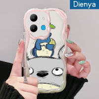 Dienya เคสสำหรับ Infinix Smart 6 HD Smart 6 Plus Smart 7เคสการ์ตูนน่ารักภาพสีน้ำมันลาย Totoro เคสขอบโค้งใสเนื้อครีมใสเคสมือถือฝาครอบป้องกัน