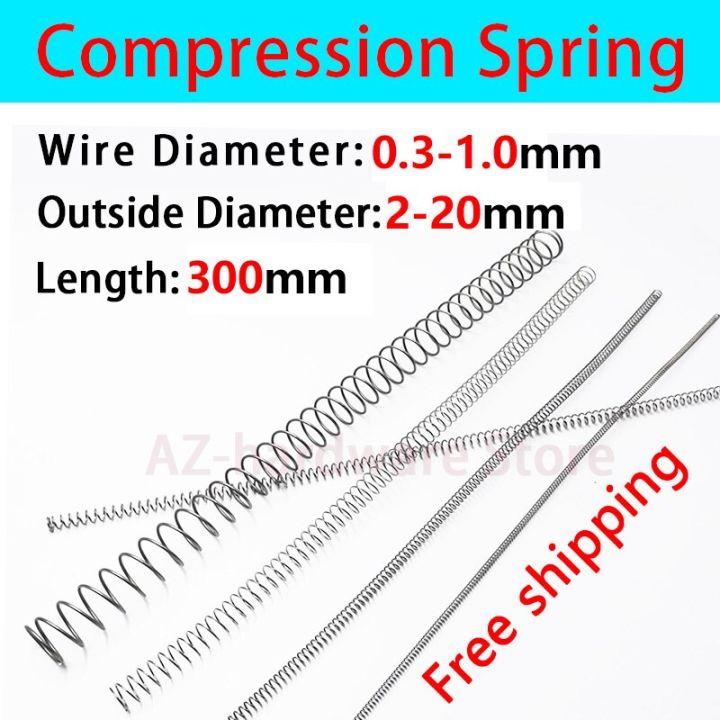 compressed-spring-pressure-spring-wire-diameter0-3-1-0mm-outer-diameter-2mm-20mm-length-300mm-release-spring-return-spring-1-pcs-cable-management