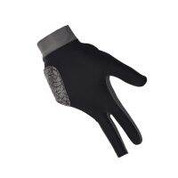 Billiard Glove 3 Fingers Show Pool Elastic Lycra 3 Fingers Show for Billiard Shooters Carom Pool Snooker- Size ( Black )