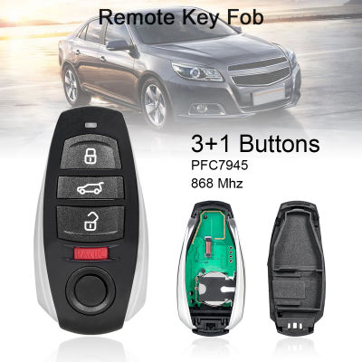 868เมกะเฮิร์ตซ์3 + 1ปุ่มสมาร์ทรถ Remote Key Case พร้อม ID46/7945ชิป PCF7945 Fit สำหรับ V W Volks Wagen Toua Reg 2010-2014