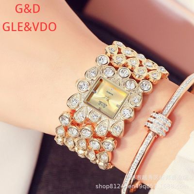 G D female table IP plating fashion leisure watches cross-border set auger hot style in Europe and America watches female non mechanical watch