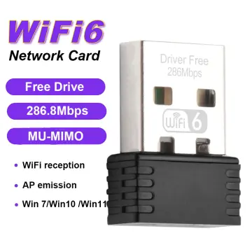 1800mbps Dual Band Wifi 6 Usb Adapter Network Dongle Wireless 802.11ax  Network Card For Laptop/pc Windows 7/10/11