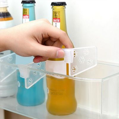 【CW】 4pcs Refrigerator Storage Partition Board Adjustable Plastic Divider Splint Bottle Can Shelf Organizer