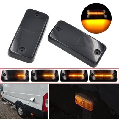 ☢◎ 2x Dynamic Signal Lamp For Iveco Fiat Ducato Citroen Relay Peugeot Boxer Renault VOLVO MAN DAF Jeep Canbus LED Side Marker Light