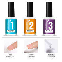 ด้านบนและฐานเสื้อเจลยาวนานเสริม 12ml HYBRID เคลือบเล็บ UV GEL Lacquer Dipping Powder Nail Art Primer-Shief