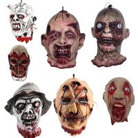 【HOT】⊙⊙◆ Horror Bloody Cut Props With Wig Haunted Scary Hanging Decoration