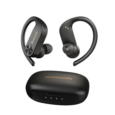 HAPPYAUDIO S1 Earbud TWS Headphones Bluetooth 5.0 Ear Hooks Sports Wireless Headset With Mic Volume Control IPX7 Water Resistant
