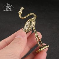 Vintage Brass Flamingo Small Statue Ornament Antique Copper Animal Figurine Miniature Home Desktop Decoration Crafts Collections