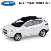 Welly Diecast 1:36 Schaal รุ่นอัตโนมัติ Hyundai Tucson IX35 Suv ดึงกลับ Speelgoed Voertuig Legering Speelgoed Metalen Speelgoed อัตโนมัติ Voor ของขวัญเด็กคอลเลกชัน