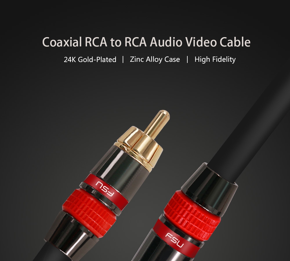 Premium RCA Digital Coax/Coaxial Audio Video Cable Subwoofer Cord Output 