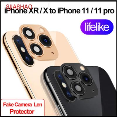 8JIA8HAO หรูหรา ป้องกันหน้าจอ รองรับแฟลช สำหรับ iPhone XR X ถึง iPhone 11 Pro Max สติกเกอร์เลนส์กล้องปลอม ปกกรณี วินาทีเปลี่ยน