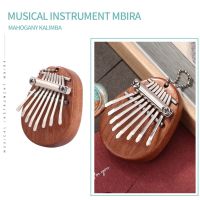 【100%-New】 มินิ8คีย์ Kalimba เคาะเครื่องดนตรีไม้ Kalimba เครื่องดนตรีมะฮอกกานีนิ้วหัวแม่มือเปียโน