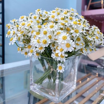 【CC】 Artificial Flowers Silky Daisies Bouquet Fake Bonsai for Office Wedding Table Centerpieces