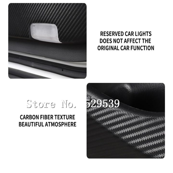 สติกเกอร์แผงประตูรถยนต์ป้องกันการเตะ-hiasan-interior-หนังคาร์บอนไฟเบอร์แผ่นเตะสำหรับ-nissan-xtrail-x-trail-t32-t33