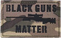 IR เวลโคร Velcro แบล็กกันส์แมตเตอร์ BLACK GUNS MATTER Patch แผ่นยุทธวิธีทหาร แผ่นสะท้อนแสง ตีนตุ๊กแก สีมัลติแคม Military Morale Patch