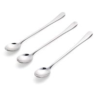 Stainless Steel Coffee Spoon Long Handle Ice Cream Dessert Tea Spoon for Picnic Drinkware Tableware Kitchen Accessories