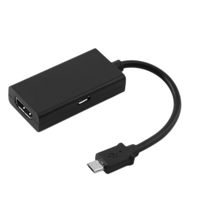 Elife Display Port ตัวแปลงสายเคเบิลอะแดปเตอร์ที่รองรับ Micro USB เป็น HDMI สีดำ12ซม.