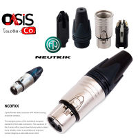 (1ชิ้น/ของแท้) XLR Connector หัวแคนน่อน Neutrik NC3FXX หัวต่อสาย XLR ตัวเมีย นอยทริค (Oasis)